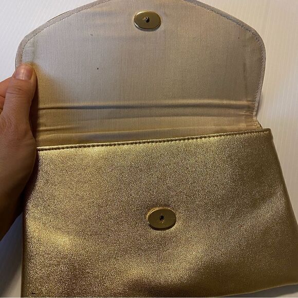 Vintage Avon Gold Lamé Clutch Purse 9x6 - Picture 4 of 8